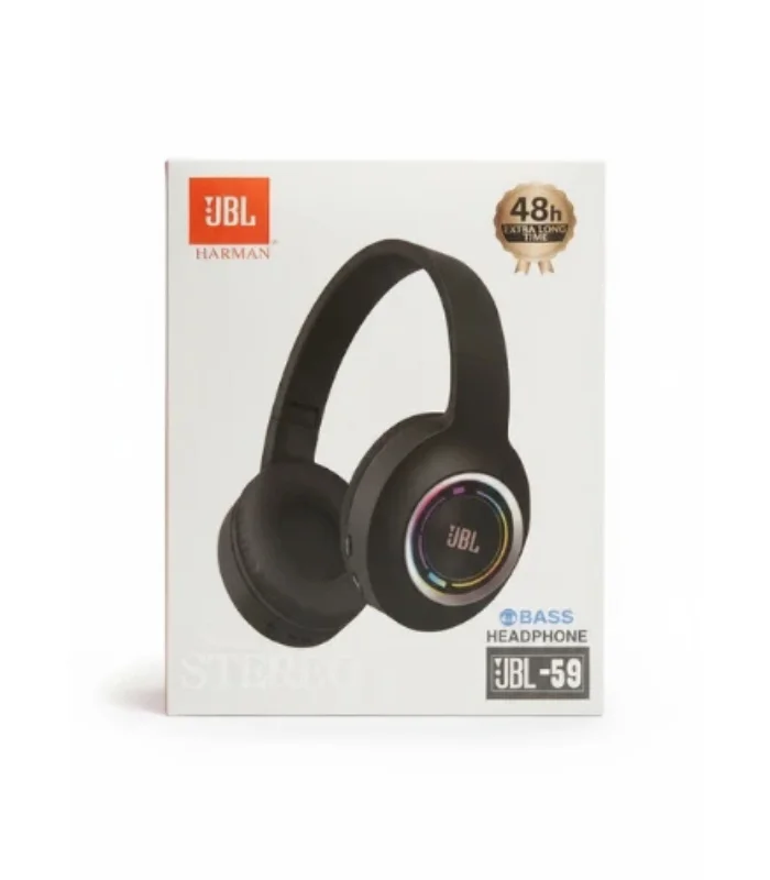 سماعة راس jbl-59 هيدفون jbl 59 ستيريو سعر سماعة jbl-59 بطارية 48 ساعة سماعة jbl 59 اضاءة ملونة ضمان السقا ارخص هيدفون بلوتوث bass headphone شراء wireless headphone jbl-59 سماعة راس jbl 59 صوت مجسم ميكروفون مدمج