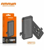 باور بنك امايا amaya apb-p119 شاحن محمول 10000 واير بكابلات مدمجة سعر باور بنك amaya 10000mah أسود باور بنك استاند موبايل ضمان السقا ارخص شاحن سريع محمول للطائرات شراء amaya premium accessories power bank باور بنك تايب سي وايفون مدمج امايا