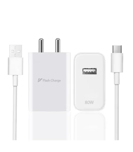 شاحن وكابل فيفو 80 واط، شاحن vivo V40 الاصلي، علبة شاحن فيفو 80W، راس ووصلة فيفو، vivo FlashCharge 80W kit، شاحن فيفو فلاش تشارج كامل، Al Sakka Store.