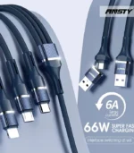 كابل ANSTY S-036، وصلة انستي 66 واط، كابل 3 في 2 قماش، سلك شاحن انستي معدن، ANSTY 66W Fast Cable، كابل شحن شامل، Al Sakka Store، كابل انستي ضمان السقا.