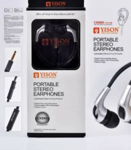 في السقا ستور، بنقدملك سماعة سماعة أذن سلكية YISON CX330 YISON CX330 الأصلية، سماعة أذن ستيريو خفيفة وعملية، مصممة لتدّيك جودة صوت قوية مع باس واضح، ومزودة بميكروفون مدمج لتسهيل المكالمات وأنت في حركتك اليومية.