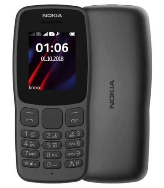 نوكيا 106 الجيل الرابع Nokia 106 4G (جديد زيرو متبرشم) - يدعم شبكات 4G وصوت HD نقّي - ضمان السقا