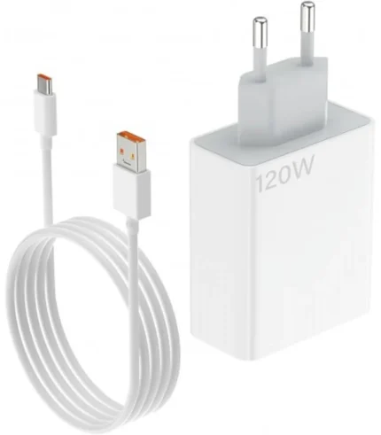شاحن شاومي 120 واط كامل، علبة شاحن شاومي اصلي، Xiaomi 120W Combo، شاحن شاومي هايبر تشارج بالكابل، راس ووصلة شاومي 120W، Al Sakka Store، شاحن شاومي كامل ضمان السقا.
