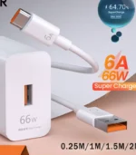 ⁦مجموعة الشحن الخارقة من هواوي: رأس شاحن Supercharger 66W + كابل Type-C الأصلي 6A - مع ضمان السقا⁩ - الصورة ⁦2⁩