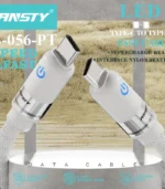كابل انستي 100 واط، وصلة ANSTY S-056-PT، كابل تايب سي لتايب سي سريع، سلك شاحن 100W، ANSTY LED Fast Cable، كابل شحن لابتوب وسامسونج، Al Sakka Store، كابل انستي ضمان السقا.