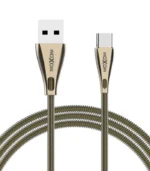 ⁦كابل شحن سريع معدن سوستة MOXOM CC-31 بطول 1 متر (من اختيارك: آيفون / تايب سي / ميكرو) - مع ضمان السقا⁩ - الصورة ⁦2⁩