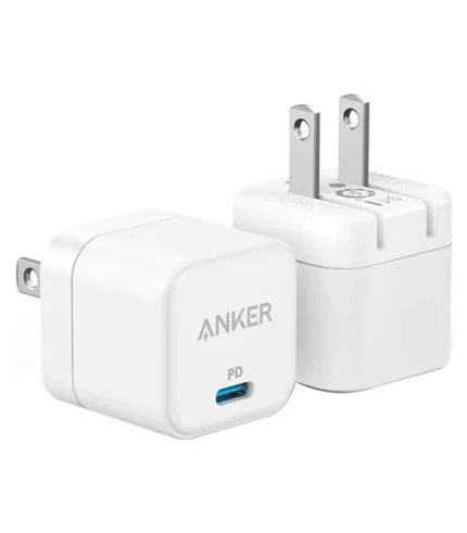 شاحن انكر 20 واط، Anker PowerPort III Cube، شاحن ايفون 16 سريع، راس شاحن انكر فيشة قابلة للطي، Anker A2149، شاحن انكر اصلي ضمان السقا، Al Sakka Store [cite: ].