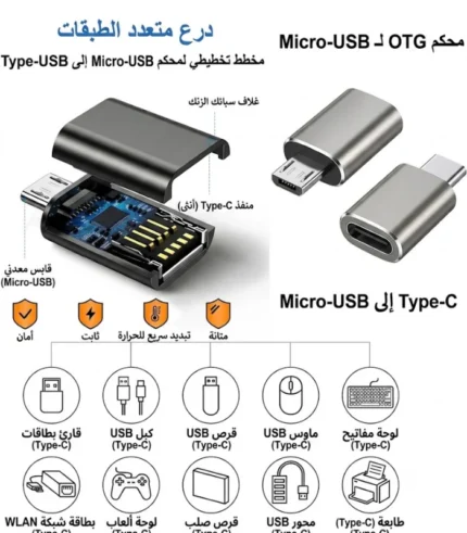 تحويلة otg micro للموبايل والتابلت اصلية سعر وصلة otg لتوصيل الفلاشة بالهاتف ميكرو تحويلة تشغيل ماوس وكيبورد على الموبايل محلات السقا ارخص ادابتر micro usb otg في مصر ضمان السقا شراء micro usb otg adapter for mobile online إكسسوارات موبايل وتحويلات بيانات محلات السقا للالكترونيات قطع غيار ومستلزمات فلاشات وهارد ديسك محلات السقا