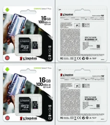 كارت ميموري كينجستون 16 جيجا اصلي 100mb/s سعر كارت ذاكرة kingston 16gb canvas select plus كارت ميموري 16 جيجا 100 ميجا ضمان السقا ارخص كارت ميموري كينجستون بالادابتر في مصر شراء kingston 16gb micro sd card original online قطع غيار ووسائط تخزين كينجستون محلات السقا إكسسوارات موبايل وكروت ذاكرة أصلية محلات السقا للالكترونيات