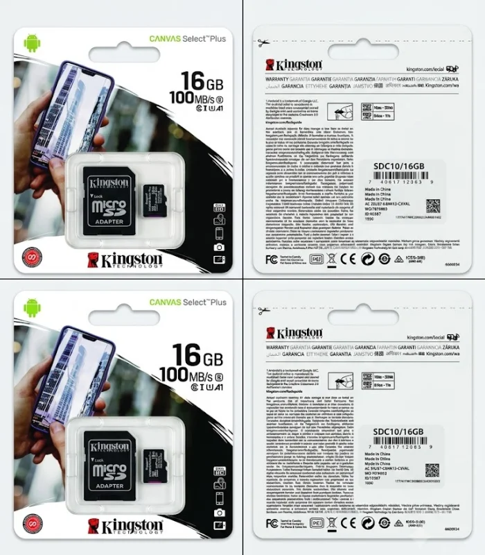 كارت ميموري كينجستون 16 جيجا اصلي 100mb/s سعر كارت ذاكرة kingston 16gb canvas select plus كارت ميموري 16 جيجا 100 ميجا ضمان السقا ارخص كارت ميموري كينجستون بالادابتر في مصر شراء kingston 16gb micro sd card original online قطع غيار ووسائط تخزين كينجستون محلات السقا إكسسوارات موبايل وكروت ذاكرة أصلية محلات السقا للالكترونيات