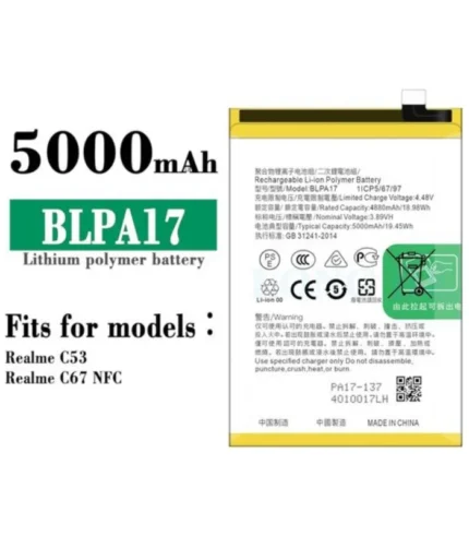 بطارية ريلمي c55 اصلية blp875 سعر بطارية realme narzo 50 في مصر بطارية موبايل ريلمي 9 5g speed محلات السقا ارخص بطارية realme blp875 في مصر ضمان السقا شراء original realme c55 battery online قطع غيار موبايل ومستلزمات أصلية محلات السقا للالكترونيات مستلزمات صيانة وبطاريات هواتف ريلمي محلات السقا للإلكترونيات