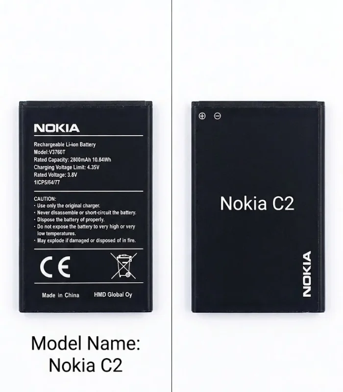 بطارية نوكيا c2 اصلية v3760t سعر بطارية nokia c2 2800mah بطارية نوكيا سي 2 ضد الانتفاخ ضمان السقا ارخص بطارية نوكيا ذكية في مصر شراء nokia c2 battery original online قطع غيار وبطاريات هواتف نوكيا محلات السقا بطاريات نوكيا الأصلية 3.8v محلات السقا للالكترونيات