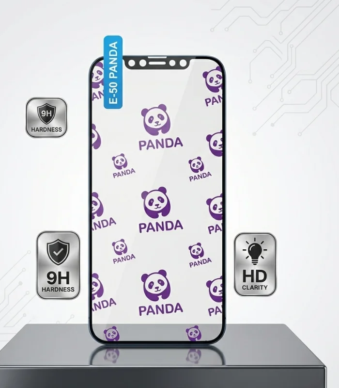 اسكرينة باندا e-50 لجميع الاجهزة سعر اسكرينة زجاج panda premium glass اسكرينه الباندا 9h ضد الكسر ضمان السقا ارخص اسكرينة حماية hd clarity بمنديل قطني شراء panda glass screen protector e50 اسكرينة موبايل باندا اطلبها الان