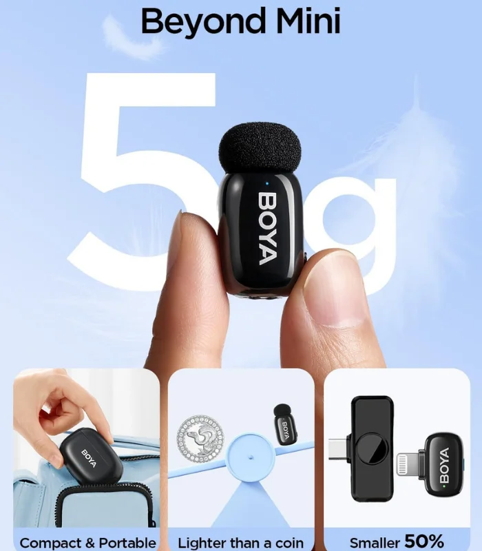 ميكروفون Boya MW10 مايك لاسلكي بويع ميكروفون احترافي للهاتف Boya wireless microphone أصغر ميكروفون لاسلكي ميكروفون محمول تسجيل صوتي احترافي إكسسوارات تصوير محلات السقا مايك لصناع المحتوى Boya MW10 مصر