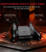 ⁦ONIKUMA C1 Bluetooth RGB Gaming Controller Gamepad (Android, iOS, PC, Nintendo, Black) - يد تحكم ألعاب لاسلكية أونيكوما سي 1 (أسود)⁩ - الصورة ⁦5⁩
