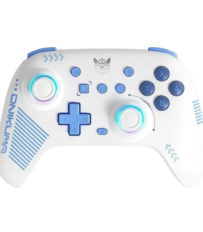 🎮 يد تحكم ألعاب: Onikuma C1 Gaming Controller Gamepad 📱 توافق شامل: تدعم Android, iOS, PC, و Nintendo Switch 🎯 تقنية التحكم: جيروسكوب 6 محاور (6-Axis Gyroscope) 💡 إضاءة وتصميم: إضاءة RGB محيطية، تصميم أبيض عصري ومريح ⚡ اتصال لاسلكي: بلوتوث لاسلكي لجميع أنظمة التشغيل