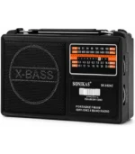 علبة راديو محمول سونيكاس 4 موجات SK-862AC باللون الأسود