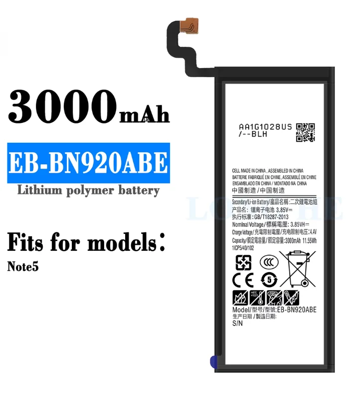 بطارية سامسونج نوت 5 اصلية eb-bn920abe سعر بطارية samsung galaxy note 5 في مصر بطارية موبايل سامسونج eb-bn920abe محلات السقا ارخص بطارية samsung note 5 في مصر ضمان السقا شراء original samsung note 5 battery online قطع غيار موبايل ومستلزمات أصلية محلات السقا للالكترونيات