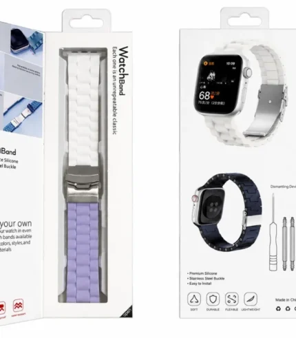 ستراب ساعة ابل سيليكون عقل ابيض سوار ساعة ذكية لافندر وكلبس معدن محلات السقا سعر ستراب apple watch links في مصر اكسسوارات هواتف وساعات ذكية محلات السقا للالكترونيات شراء premium silicone watchband stainless steel buckle online ستراب سيليكون بشكل معدن مقاسات ابل محلات السقا قطع غيار واكسسوارات كلاسيك اصلية متجر السقا الإلكتروني
