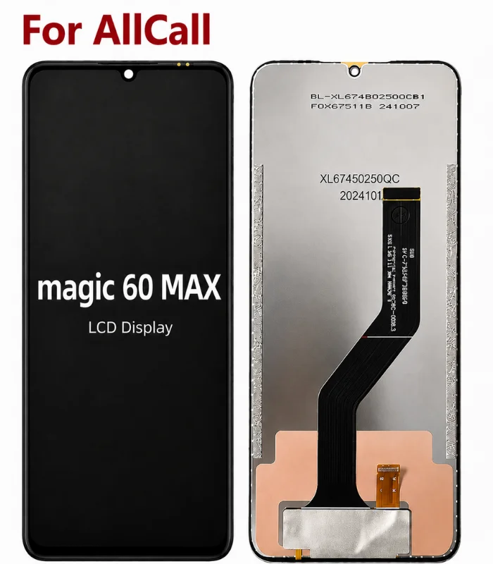 شاشة AllCall Magic 60 Max LCD تعويضية مع التاتش والفلاتة الأصلية
