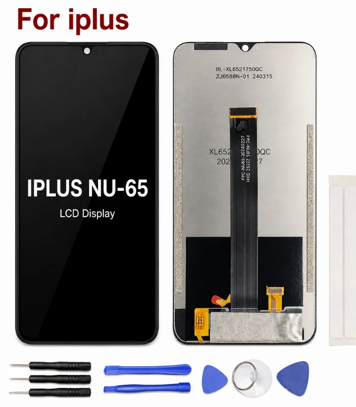 شاشة iPlus NU-65 LCD تعويضية مع التاتش والفلاتة الأصلية