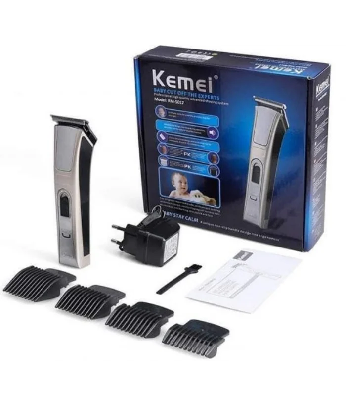 Kemei KM-5017 Hair Clipper ماكينة حلاقة وتحديد مع 4 أمشاط
