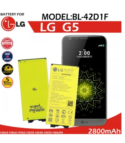BL-42D1F battery for LG G5 2800mAh