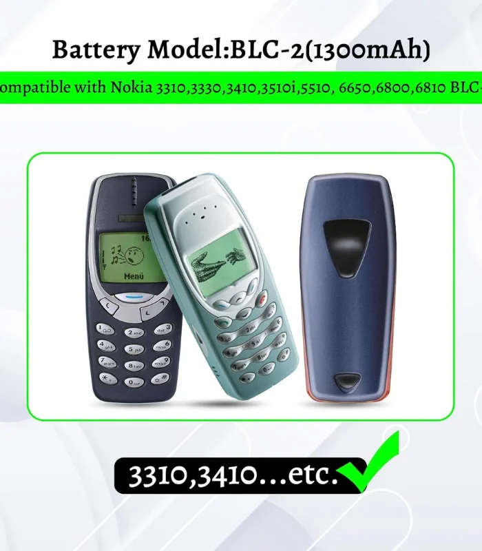 BLC-2 Battery 1300mAh for Nokia 3310 and compatible phones