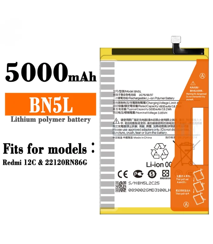 BN5L Battery 5000mAh for Redmi 12C