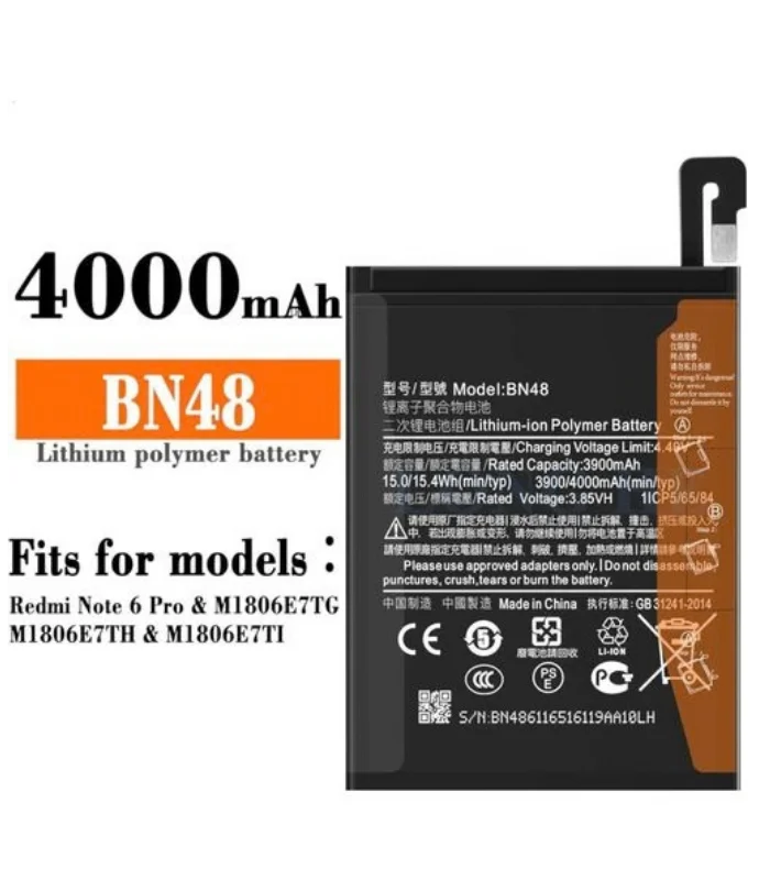 BN48 Battery 4000mAh for Redmi Note 6 Pro